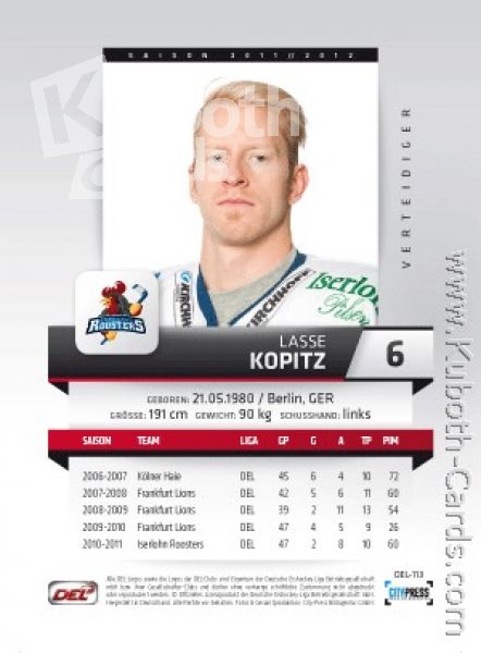 DEL 2011 / 12 CityPress - No 113 - Lasse Kopitz