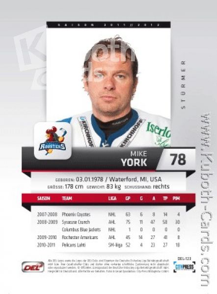 DEL 2011 / 12 CityPress - No 123 - Mike York