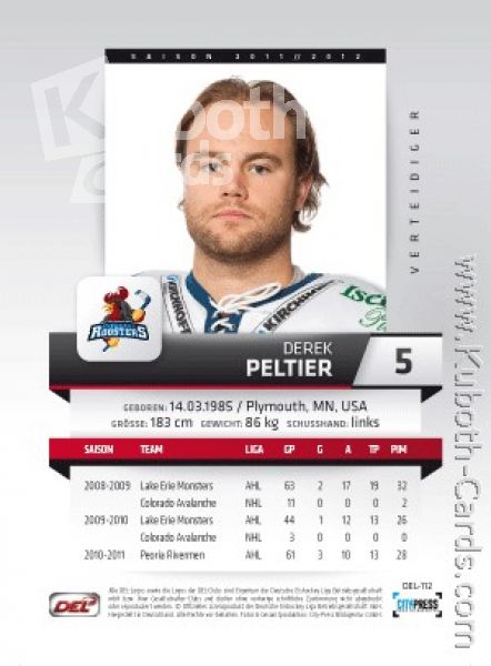 DEL 2011/12 CityPress - No 112 - Derek Peltier