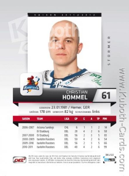 DEL 2011/12 CityPress - No 122 - Christian Hommel