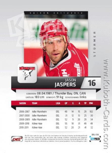 DEL 2011 / 12 CityPress - No 136 - Jason Jaspers