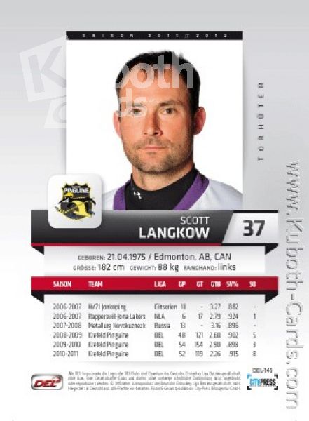 DEL 2011/12 CityPress - No 145 - Scott Langkow