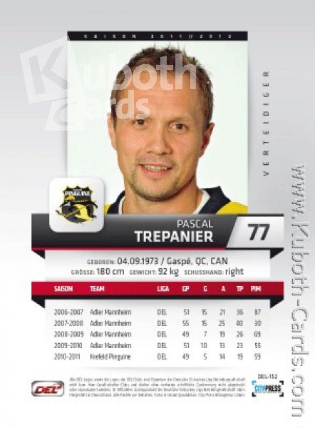 DEL 2011 / 12 CityPress - No 152 - Pascal Trepanier