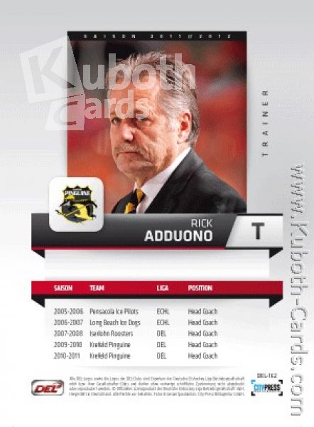 DEL 2011/12 CityPress - No 162 - Rick Adduono