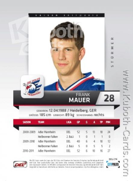 DEL 2011 / 12 CityPress - No 174 - Frank Mauer