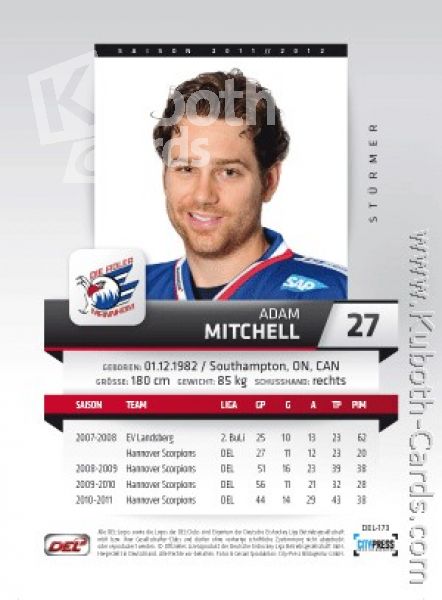 DEL 2011 / 12 CityPress - No 173 - Adam Mitchell