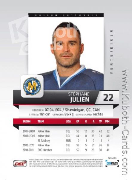 DEL 2011 / 12 CityPress - No 183 - Stéphane Julien