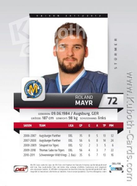 DEL 2011 / 12 CityPress - No 196 - Roland Mayr