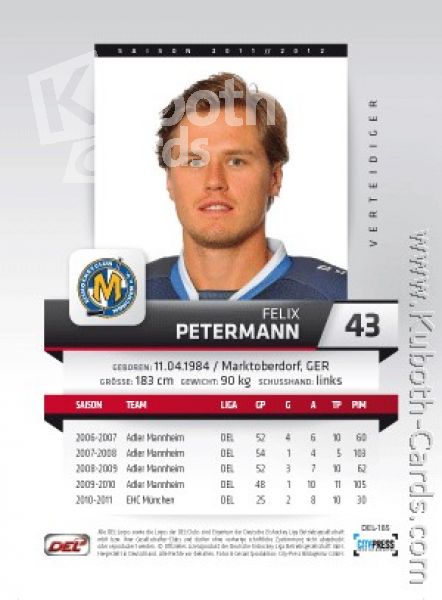 DEL 2011 / 12 CityPress - No 185 - Felix Petermann