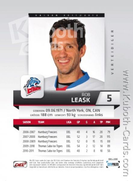 DEL 2011 / 12 CityPress - No 200 - Rob Leask