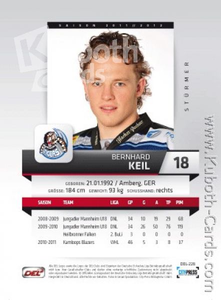 DEL 2011 / 12 CityPress - No 228 - Bernhard Keil