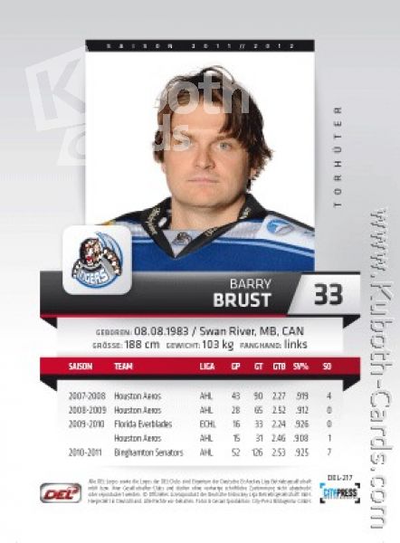 DEL 2011 / 12 CityPress - No 217 - Barry Brust