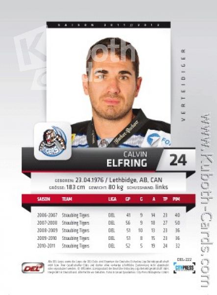 DEL 2011/12 CityPress - No 222 - Calvin Elfring