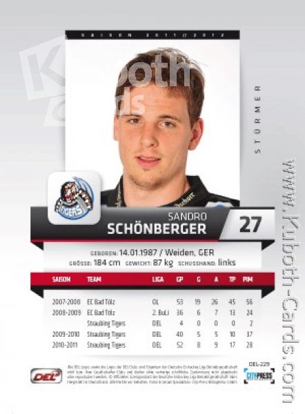 DEL 2011 / 12 CityPress - No 229 - Sandro Schönberger