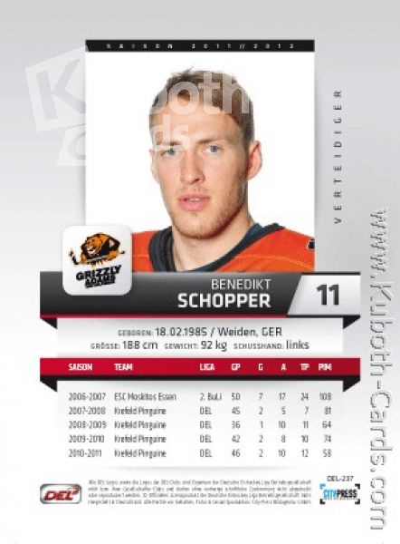 DEL 2011 / 12 CityPress - No 237 - Benedikt Schöpper