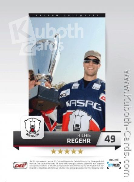 DEL 2011 / 12 CityPress - No 278 - Richie Regehr