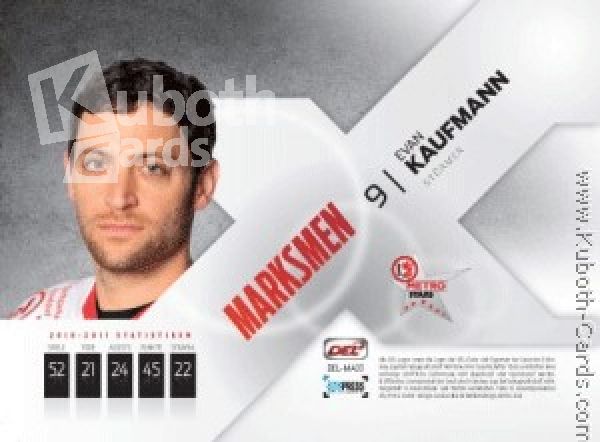 DEL 2011-12 CityPress Marksmen - No MA03 - Evan Kaufmann