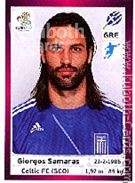 Soccer 2012 Panini European Championship - No 103 - Giorgos Samaras