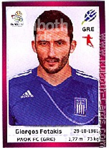 Soccer 2012 Panini European Championship - No 98 - Giorgos Fotakis