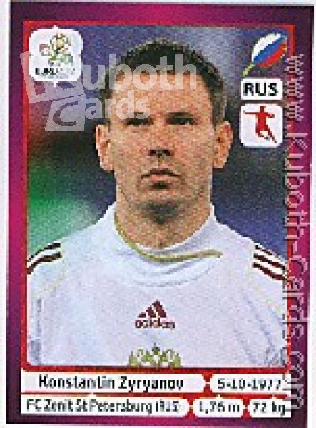 Soccer 2012 Panini European Championship - No 125 - Konstantin Zyryanov