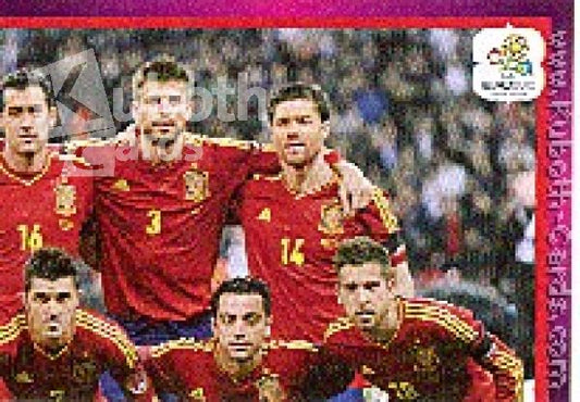 Soccer 2012 Panini European Championship - No 284 - Team picture Spain