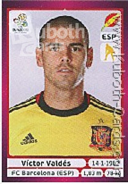 Soccer 2012 Panini European Championship - No 288 - Vicotr Valdés