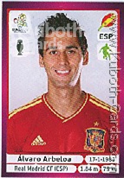 Soccer 2012 Panini European Championship - No 292 - Álvaro Arbeloa