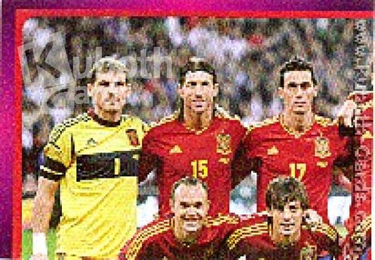 Soccer 2012 Panini European Championship - No 283 - Team picture Spain