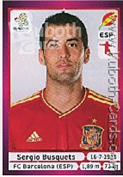 Soccer 2012 Panini European Championship - No 295 - Sergio Busquets