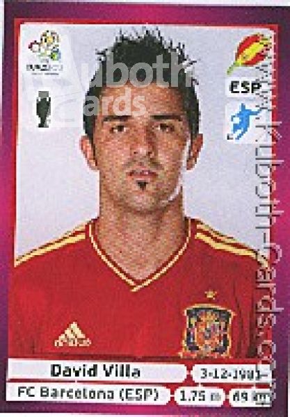 Soccer 2012 Panini European Championship - No 304 - David Villa