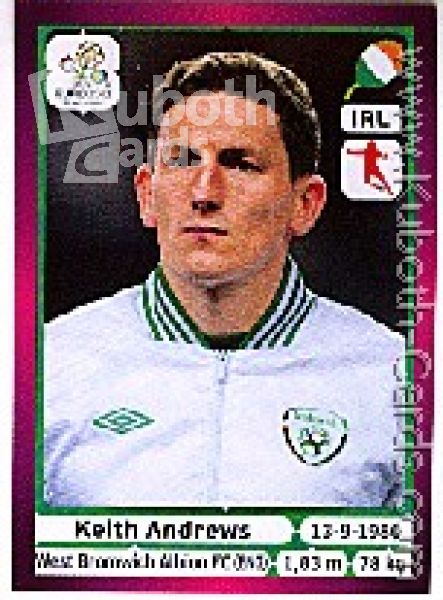 Soccer 2012 Panini European Championship - No 356 - Keith Adrews