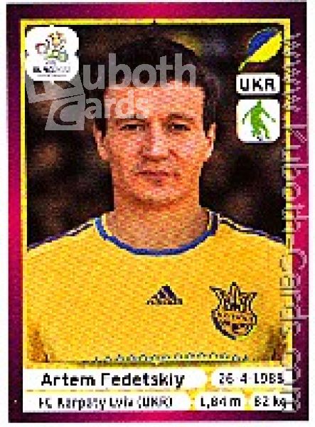 Soccer 2012 Panini European Championship - No 408 - Artem Fedetskiy