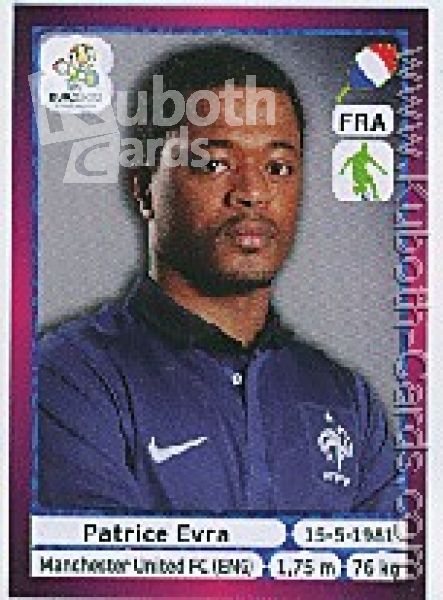 Soccer 2012 Panini European Championship - No 463 - Patrice Evra