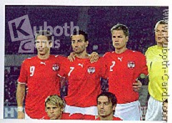 Fussball 2008 Panini EM - No 151 - Mannschaftsbild Österreich