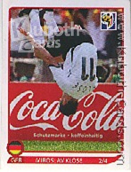 Soccer 2010 Panini World Cup - No 2/4 goal celebration Klose