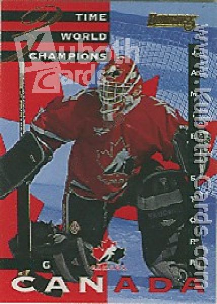 NHL 1995 / 96 Donruss Canadian World Junior Team - No 1 of 22 - Jamie Storr