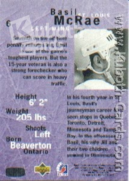 NHL 1995/96 Be A Player - No 6 - Basil McRae