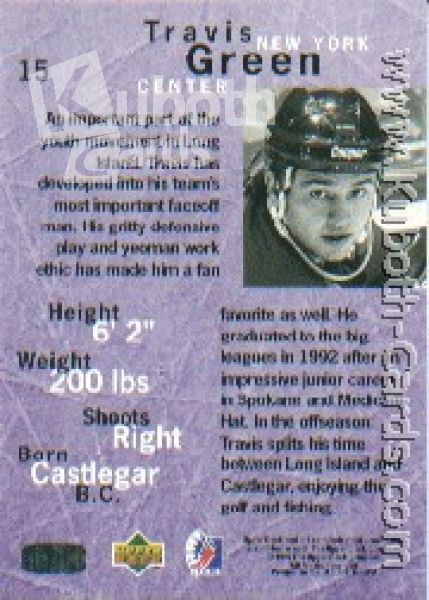 NHL 1995/96 Be A Player - No 15 - Travis Green