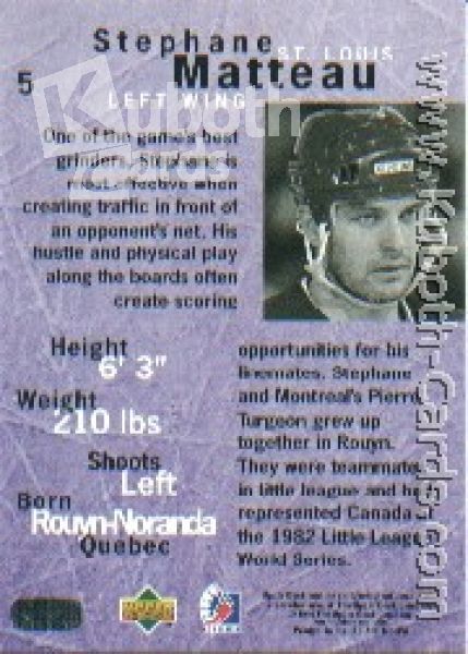 NHL 1995/96 Be A Player - No 5 - Stephane Matteau