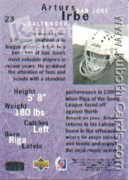 NHL 1995/96 Be A Player - No 23 - Arturs Irbe