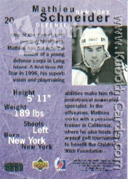 NHL 1995/96 Be A Player - No 20 - Mathieu Schneider