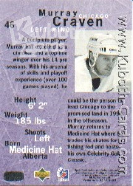 NHL 1995/96 Be A Player - No. 46 - Murray Craven