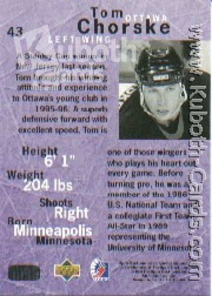 NHL 1995/96 Be A Player - No. 43 - Tom Chorske