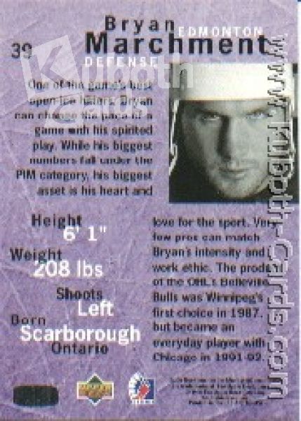 NHL 1995/96 Be A Player - No. 39 - Bryan Marchment