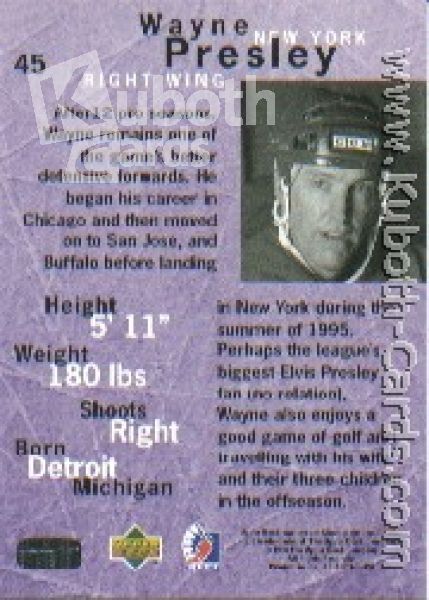 NHL 1995/96 Be A Player - No 45 - Wayne Presley