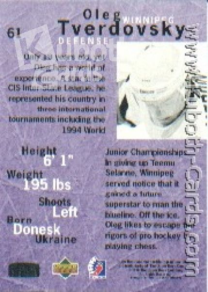 NHL 1995/96 Be A Player - No 61 - Oleg Tverdovsky