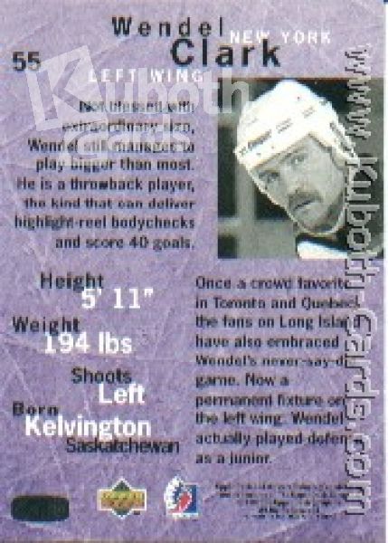 NHL 1995/96 Be A Player - No. 55 - Wendel Clark