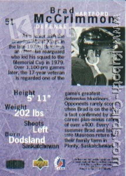 NHL 1995/96 Be A Player - No. 51 - Brad McCrimmon