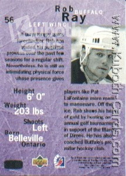 NHL 1995/96 Be A Player - No 56 - Rob Ray