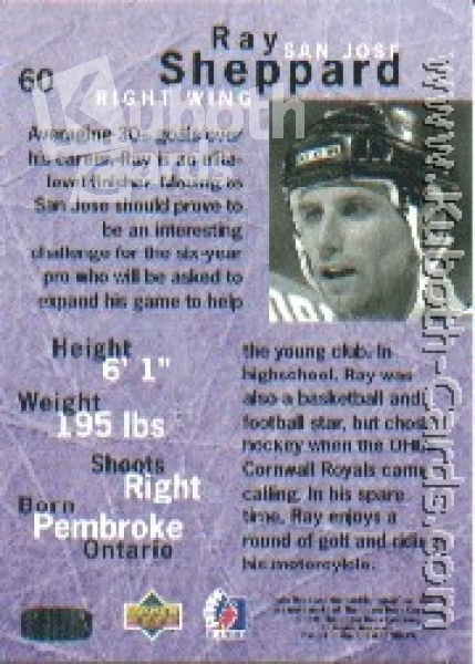 NHL 1995/96 Be A Player - No 60 - Ray Sheppard